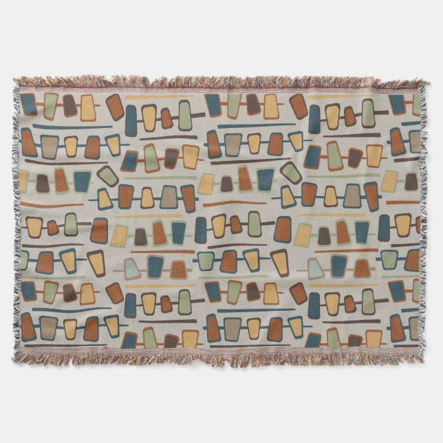 Mittelalterliches, modernes Groovy Throw Blanket Decke (Vorderseite)