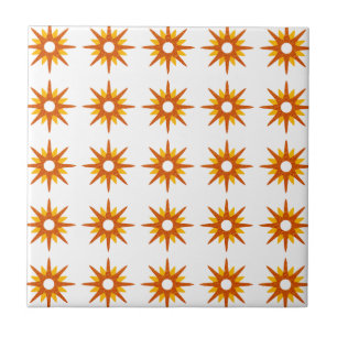 Mittelalterliches modernes rot-orangefarbenes Ster Fliese
