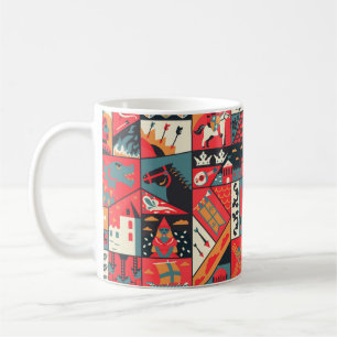Mittelalterliches Muster nahtlos. Dekortextur Kaffeetasse