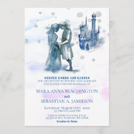 *~* Mittelalterliches Paar in Liebe Burg Hochzeit Einladung