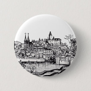 mittelalterliches Padua in Venetien, Norditalien Button