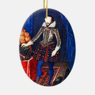 Mittelalterliches Portrait Keramik Ornament