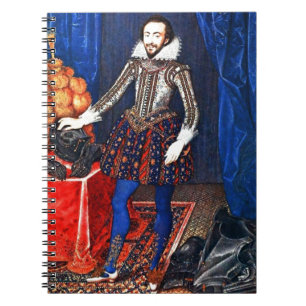 Mittelalterliches Portrait Spiral Notebook Notizblock