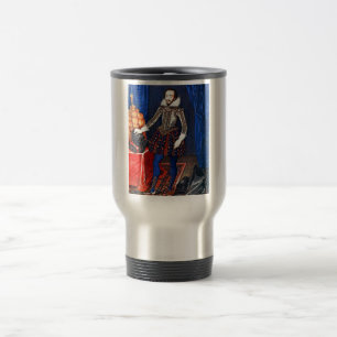 Mittelalterliches Portrait Travel Mug Reisebecher