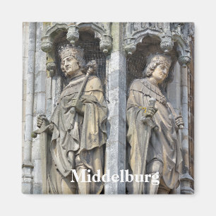 mittelalterliches Rathaus in Middelburg, Niederlan Magnet