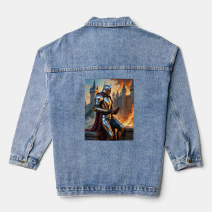 Mittelalterliches Ritterfest Burg Fantastische Fan Jeansjacke