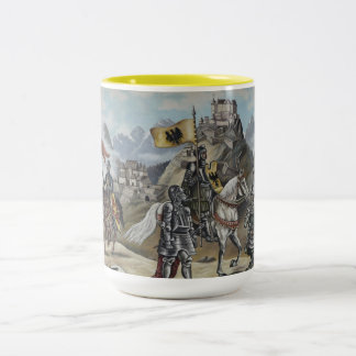 Mittelalterliches Ritterhorn Party Zweifarbige Tasse