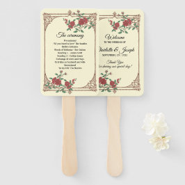 Mittelalterliches romantisches Hochzeitsprogramm H Fächer
