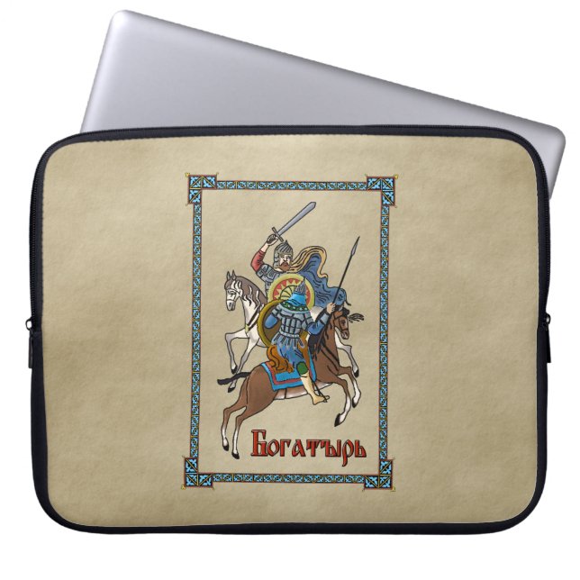 Mittelalterliches Russisches Bogatyr Laptopschutzhülle (Vorderseite)
