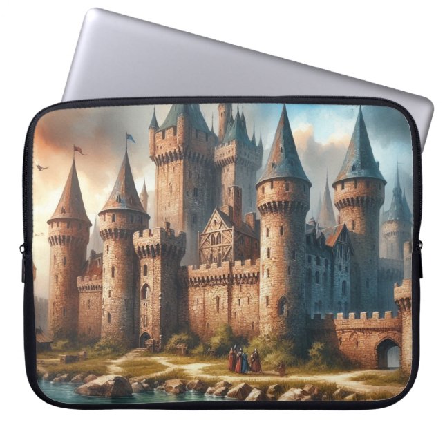 Mittelalterliches Schloss am Lago Maggiore Laptopschutzhülle (Vorderseite)