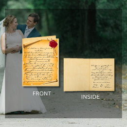 Mittelalterliches Scroll Wax Siegel Hochzeit Danke