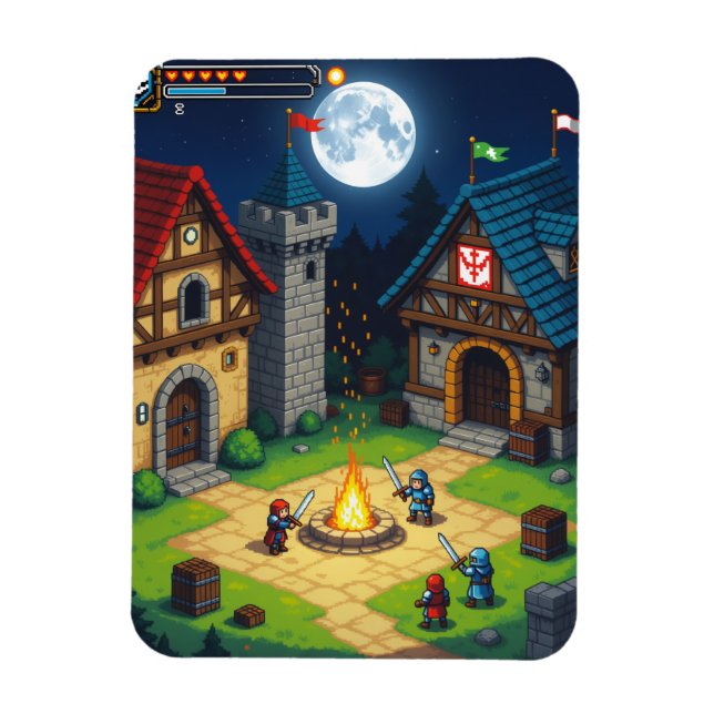 Mittelalterliches Set Magnet (Vertikal)