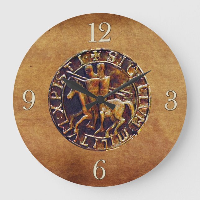 Mittelalterliches Siegel der Tempelritter Große Wanduhr (Vorderseite)