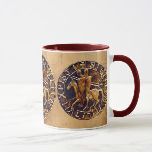 Mittelalterliches Siegel der Tempelritter Tasse