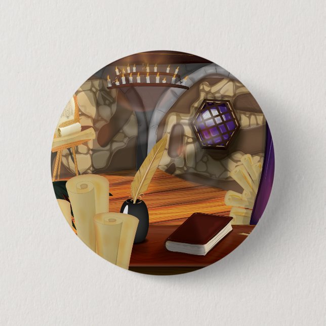 Mittelalterliches Studium Button (Vorderseite)