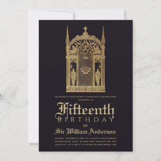 Mittelalterliches Thema Geburtstag Gothday Knight Einladung