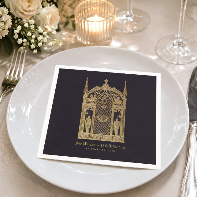 Mittelalterliches Thema Geburtstag Gothday Knight  Serviette (Von Creator hochgeladen)