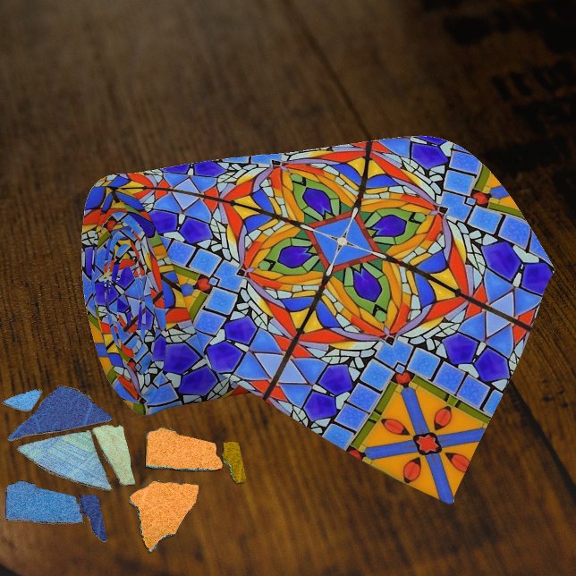 Mittelalterliches Tile Church Floor Thema blau Krawatte (Von Creator hochgeladen)