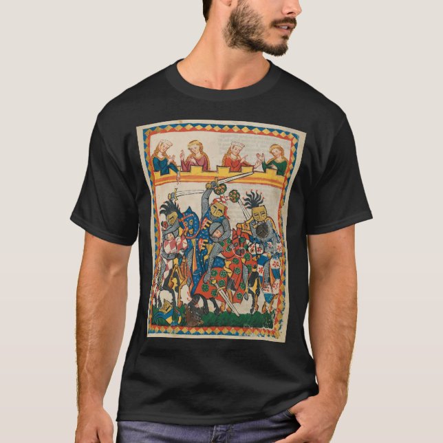 Mittelalterliches Turnier, 14. Jahrhundert T-Shirt (Vorderseite)