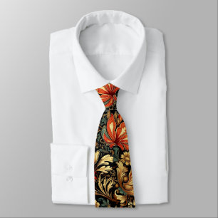 Mittelalterliches Vintages Elegantes Blumenmuster Krawatte