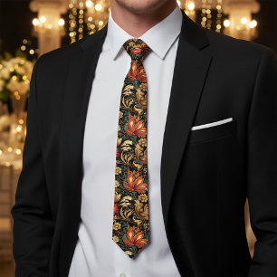 Mittelalterliches Vintages Elegantes Blumenmuster Krawatte