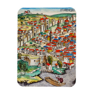 Mittelalterliches Wahrzeichen von Florenz in Itali Magnet