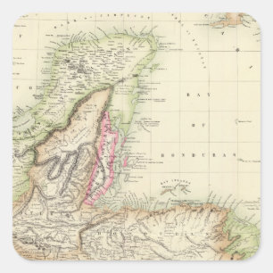 Mittelamerika 4 quadratischer aufkleber