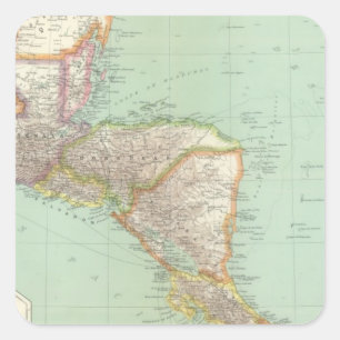 Mittelamerika 4 quadratischer aufkleber