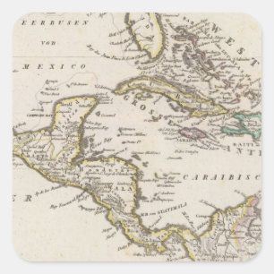 Mittelamerika 6 quadratischer aufkleber