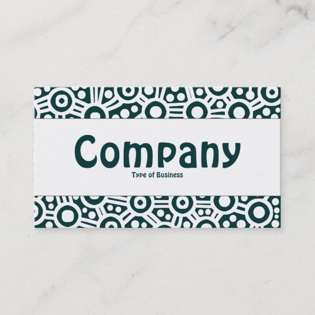 Mittelband - Alien Circuits - Dunkles Aquamarines  Visitenkarte (Vorderseite)