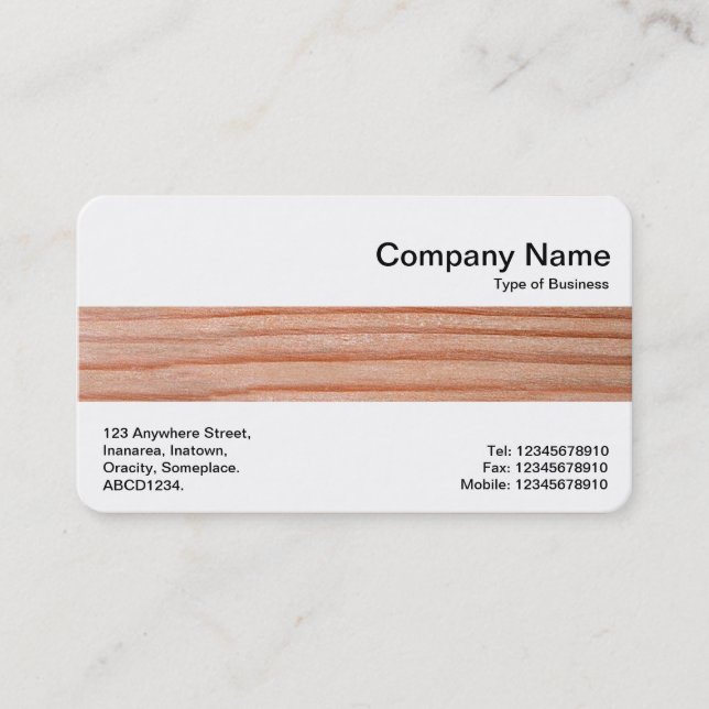 Mittelband - Holz 01 Visitenkarte (Vorderseite)
