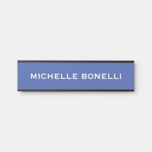 Mittelblau minimalistisches einfaches lesbares Mod Türschild