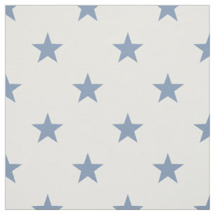 Mittelblaue Sterne (großer Maßstab) Stoff