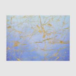 Mittelblaue Wasserfarbe mit Goldsplitter Seidenpapier