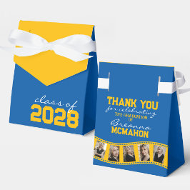 Mittelblauer und goldgelber Filmstreifen Geschenkschachtel