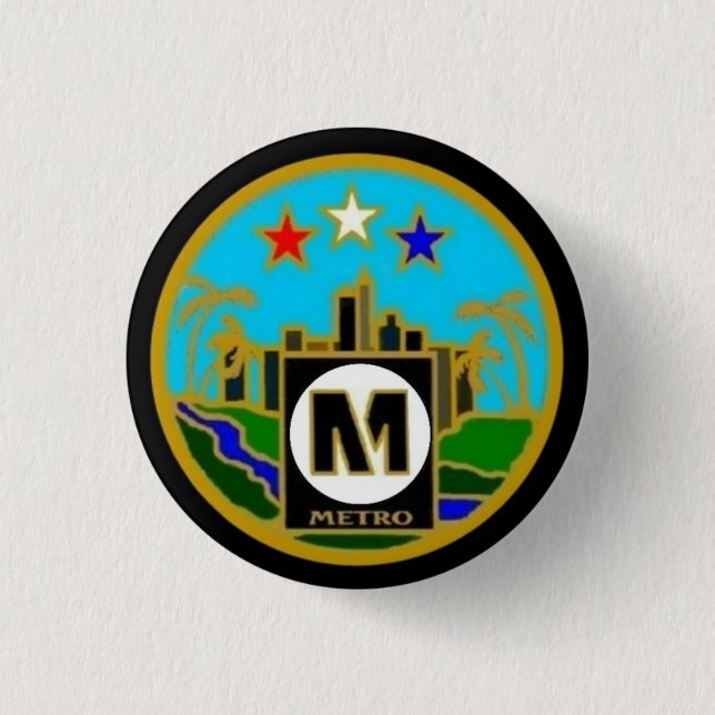 Mitteldichtungs-Los Angeles-Metro-Busse Button (Vorderseite)