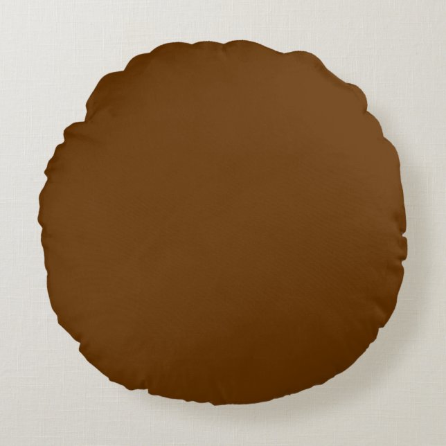 Mitteldunkelbraunes schlichtes Kissen (Vorderseite)