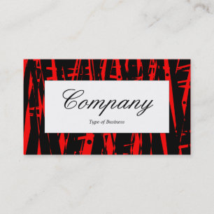 Mitteletikett - Schwarz/Rot Abstrakt II Visitenkarte