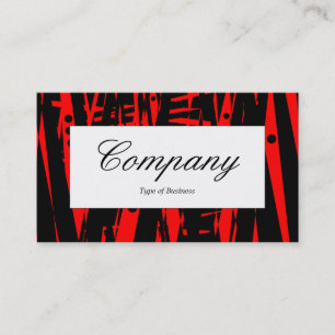 Mitteletikett - Schwarz/Rot Abstrakt Visitenkarte