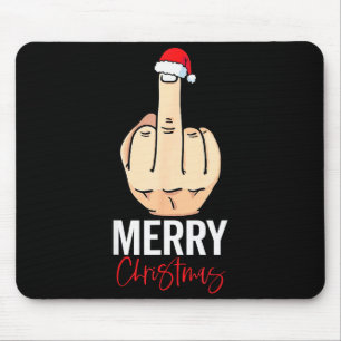 Mittelfinger Frohe Weihnachten Mousepad