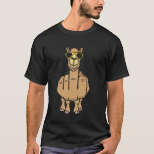 Mittelfinger Kamel Lustig Anstößig Unanständig Kam T-Shirt
