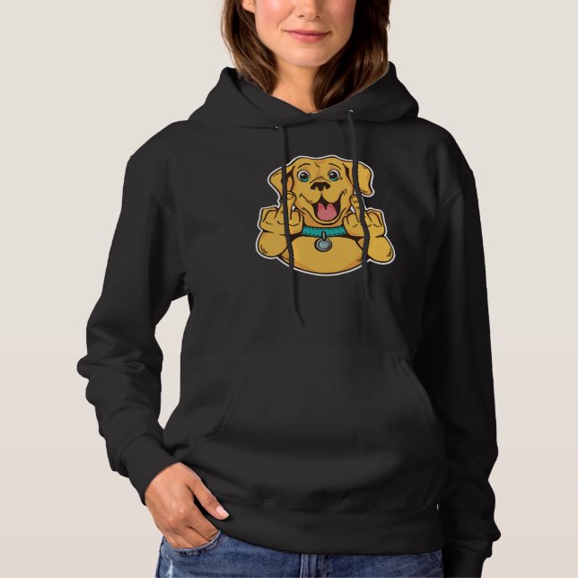 Mittelfinger Labrador Retriever Hoodie (Vorderseite)