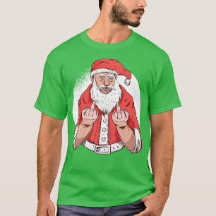 Mittelfinger Weihnachtsmann T-Shirt