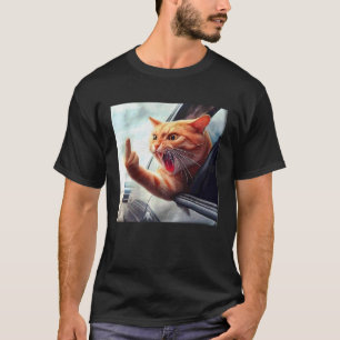 Mittelfinger Wütende Fahrkatze T-Shirt
