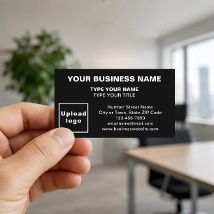 Mittelgesteuerte Black Business Card Visitenkarte