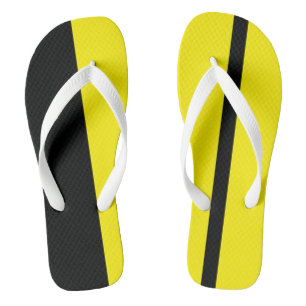 Mittelgradig gelb stilisierte vertikale Bänder Ged Flip Flops