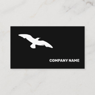 Mittelgradiger monochromer Flat Flying Bird Visitenkarte