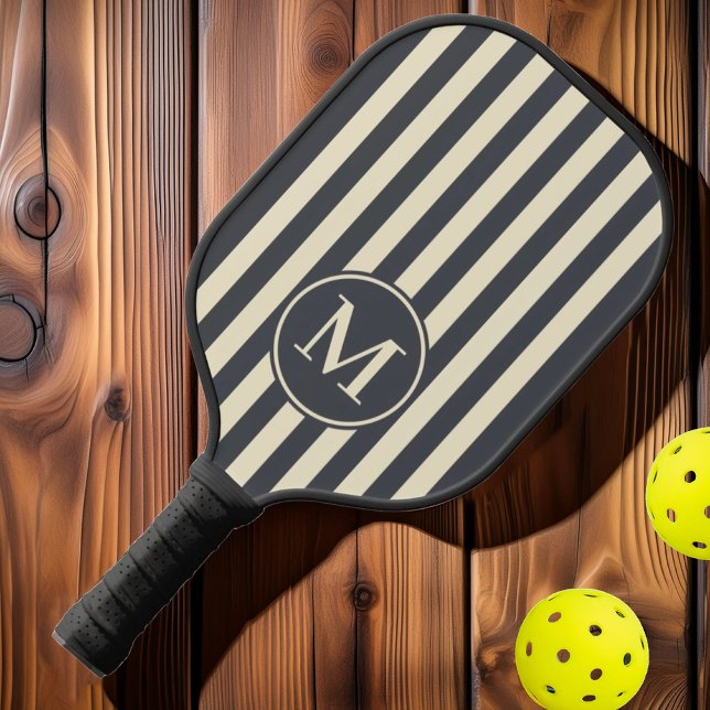 Mittelgrau-Monogramm Pickleball Schläger (Von Creator hochgeladen)