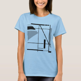 Mittelgrau, zeitgenössischer geometrischer MCM-Loo T-Shirt