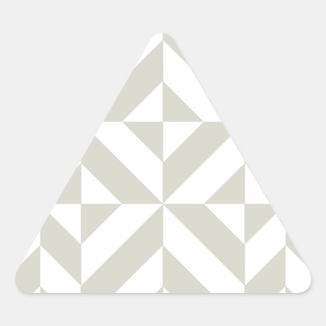 Mittelgraues geometrisches Deko Cube-Muster Dreieckiger Aufkleber (Vorderseite)